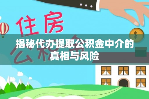 溪口揭秘代办提取公积金中介的真相与风险