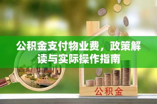 溪口公积金支付物业费，政策解读与实际操作指南