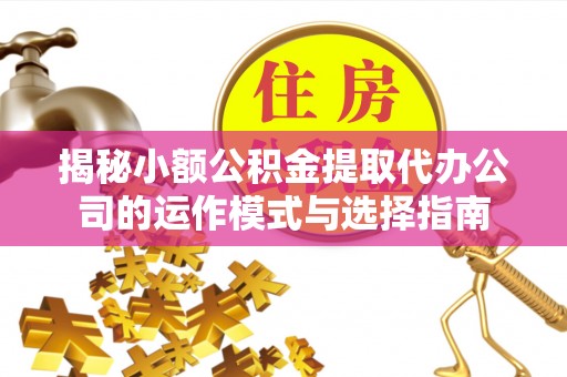 溪口揭秘小额公积金提取代办公司的运作模式与选择指南