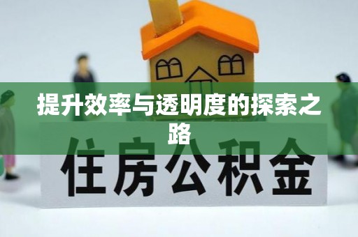 溪口提升效率与透明度的探索之路
