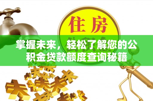 溪口掌握未来，轻松了解您的公积金贷款额度查询秘籍