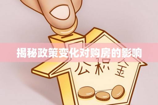 溪口揭秘政策变化对购房的影响