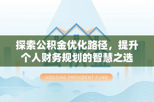 溪口探索公积金优化路径，提升个人财务规划的智慧之选