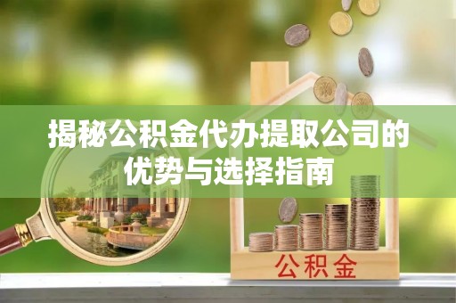 溪口揭秘公积金代办提取公司的优势与选择指南