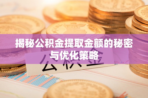 溪口揭秘公积金提取金额的秘密与优化策略
